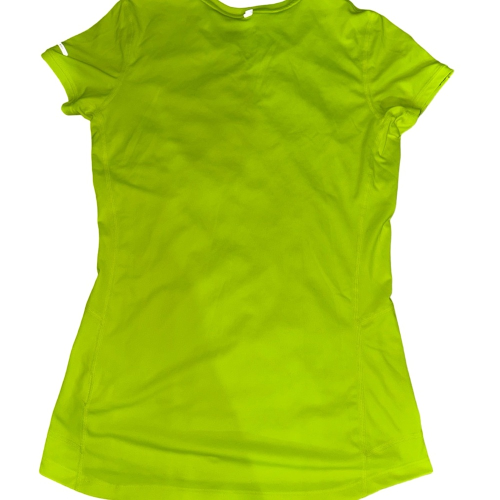 Nike Dri-Fit Small Neon Yellow Running Workout Training Gym Athletic Shirt - Picture 3 of 7